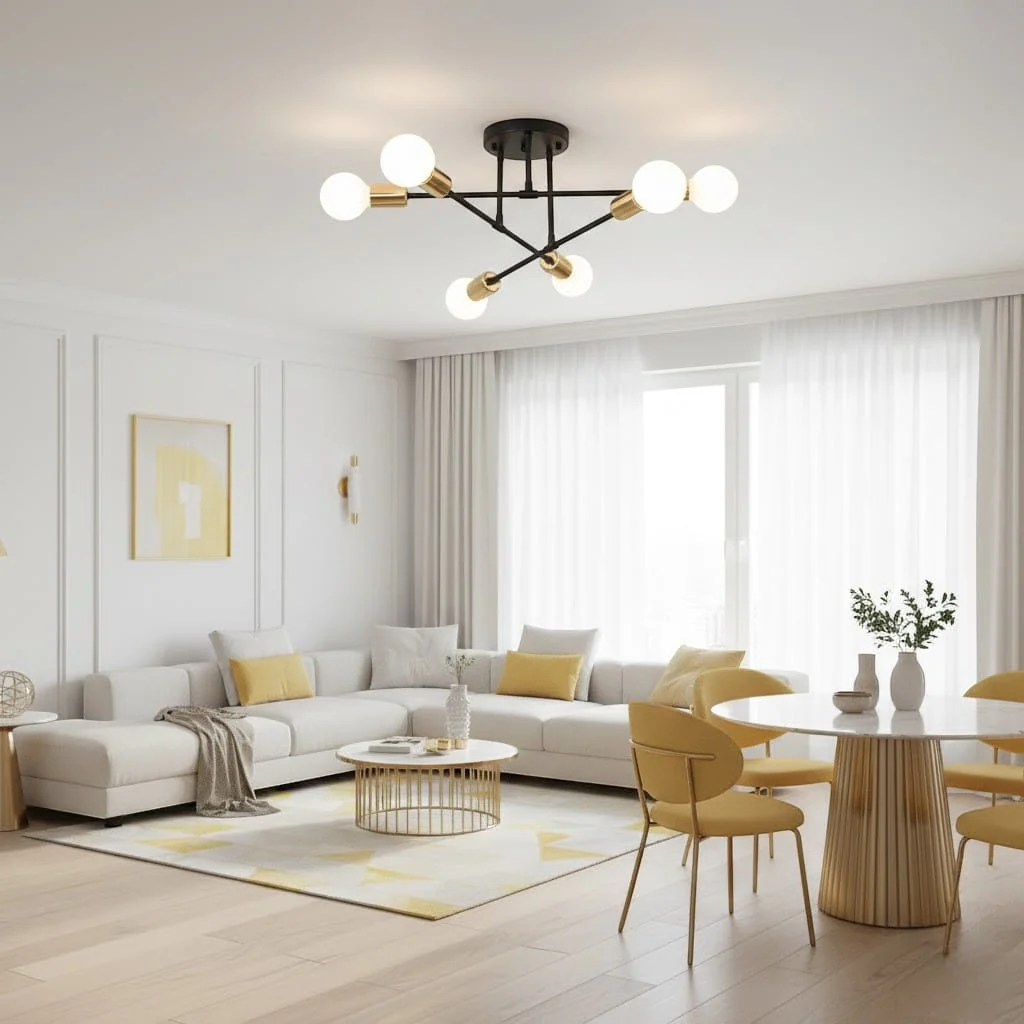Sputnik Nordic LED Ceiling Light In Metal - Image 12